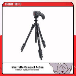 MANFROTTO MKCOMPACTACN-BK Compact Action Tripod (Black)