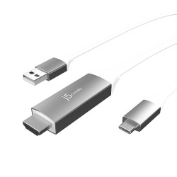 J5 CREATE USB-C to 4K HDMI Cable with USB Type-A 5V pass-thr