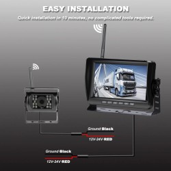 7 STAR IN-VEHICLE 2 WIRELESS CAMERA SET LED407-W/2