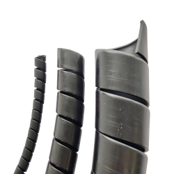 SPIRAL CABLE ORGANIZER BLACK 6MM (10M/PACK)