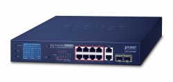 PLANET GSD-1222VHP 8-Port 10/100/1000T 802.3at PoE + 2-Port 