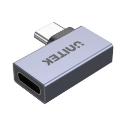 UNITEK A1040GY 90? Angle USB4 Male to Female Adapter (40Gbps
