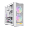 GameMax F36 WH  M-ATX White Chassis, 0.8/0.6mm SteelSupport 