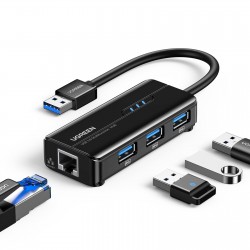 UGREEN 20265 USB 3.0 Hub Ethernet Adapter 10/100/1000 Gigabi