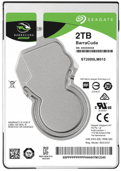 Seagate Barracuda 2TB 2.5 Sata 5400 2 Years | ST2000LM015