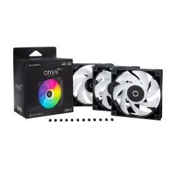 Tecware Omni P12 Fans, 3 Fan Pack (Black)