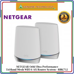 NETGEAR Orbi Ultra Performance Tri-Band Mesh WiFi 6 AX Route