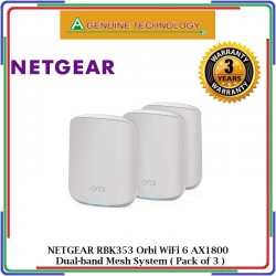 NETGEAR RBK353 Orbi WiFi 6 AX1800 Dual-band Mesh System ( Pa