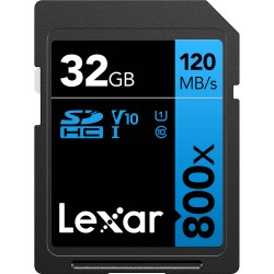 32GB - Lexar? High-Performance 800x SDHC?/SDXC? UHS-I Card B