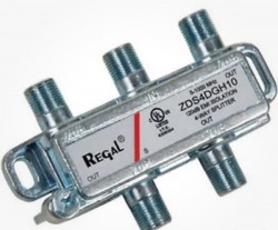 REGAL 4 WAY SPLITTER 5-1000MHZ 120DB EMI ISOLATION