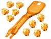 LINDY RJ45 PORT BLOCKER (10 BLOCKERS + 1 KEY)(ORANGE)