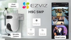 EZVIZ H9C DUAL LENS 3K 5MP+5MP INDOOR/OUTDOOR PTZ CAMERA