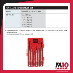 M10 1300 JEWELLER SCREWDRIVER SET
