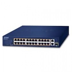 PLANET FGSD-2621P 24-Port 10/100TX 802.3at PoE + 2-Port 10/1