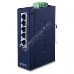 PLANET ISW-501T IP30 Slim Type 5-Port Industrial Fast Ethern