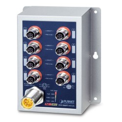 PLANET ISW-808PT-M12A IP50-rated Industrial 8-Port 10/100TX 