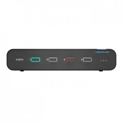 Belkin 4-Port Dual Head DP/HDMI to DP/HDMI Video Secure Desk