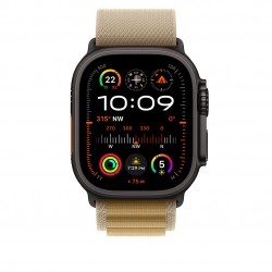 APPLE MYQ13FE/A 49mm Tan Alpine?Loop -?Medium - Black Titani