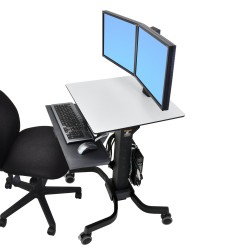 Ergotron 24-214-085 WorkFit-C, Dual Sit-Stand Workstation