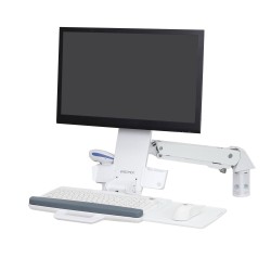 Ergotron 45-266-216 StyleView Sit-Stand Combo Arm, Bright Wh
