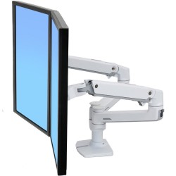 Ergotron 45-491-216 LX Dual Side-by-Side Arm, No Grommet Mou