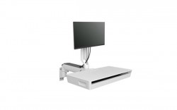 Ergotron 45-622-251 CareFit Combo Arm with Worksurface, Snow