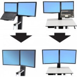 Ergotron 97-616 WorkFit Convert-to-Dual Kit LCD & Laptop