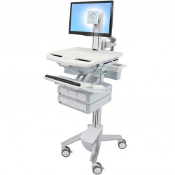 Ergotron SV43-1340-0 StyleView Cart with LCD Pivot, 4 Drawer