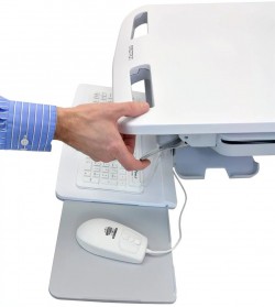 Ergotron SV44-1292-5 StyleView Cart with LCD Arm, LiFe Power