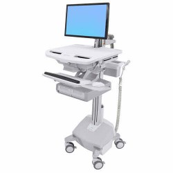 Ergotron SV44-12A2-4 StyleView Cart with LCD Arm, LiFe Power
