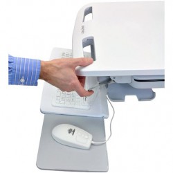 Ergotron SV44-1332-3 StyleView Cart with LCD Pivot, LiFe Pow