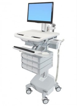 Ergotron SV44-1392-2 StyleView Cart with LCD Pivot, LiFe Pow