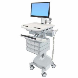 Ergotron SV44-1392-3 StyleView Cart with LCD Pivot, LiFe Pow