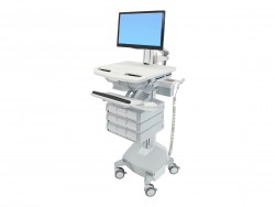 Ergotron SV44-1392-5 StyleView Cart with LCD Pivot, LiFe Pow