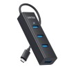 Unitek Y-3089Z01 USB 5Gbps CM TO 4 Port Hub 30cm+Type C,  UN