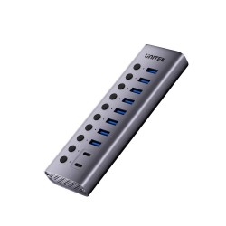 Unitek H1315B01-UK 10 Port USB 5Gbps Charging Hub with On/Of