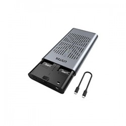 Unitek S1206A 20G USB-C to Dual M.2 PCIe / NVMe SSD Enclosur