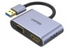 UNITEK V1304A USB3.0 To HDMI + VGA 1080P Adapter,  Space Gra