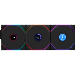 Lian Li 12TLLCD1W3B LIAN LI UNI FAN TL Wireless LCD 120-3 Pa