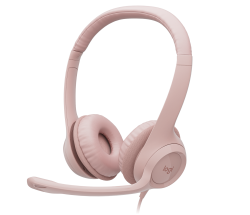 Logitech H390 USB Wired Headset with Controller - Rose 981-0