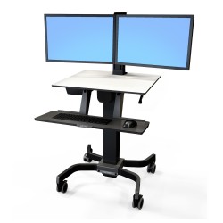Ergotron 24-214-085 WorkFit-C, Dual Sit-Stand Workstation