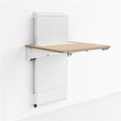 Ergotron 24-804-S893 WorkFit Elevate Wall Desk, Snow & Maple