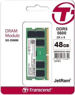 TRANSCEND JM5600ASE-48G 48GB JM DDR5 5600 SO-DIMM 2Rx8 3Gx8 