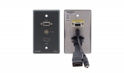 KRAMER WXA-H Passive Wall Plate - 15-pin HD (F/F), 3.5mm & H