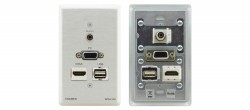 KRAMER WXA-HU Passive Wall Plate 15?pin HD, 3.5mm Audio, USB