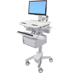 Ergotron SV43-13B0-0 StyleView Cart with LCD Pivot, Tall Dra
