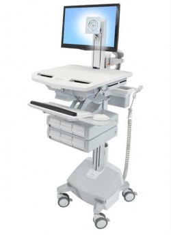 Ergotron SV44-1362-2 StyleView Cart with LCD Pivot, LiFe Pow