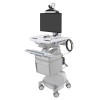 Ergotron SV44-1392-5 StyleView Cart with LCD Pivot, LiFe Pow