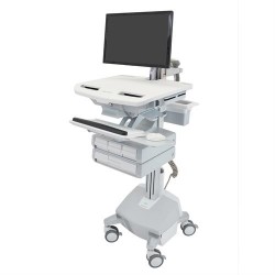 Ergotron SV44-13C2-5 StyleView Cart with LCD Pivot, LiFe Pow