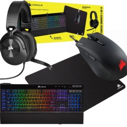 Corsair 4-IN-1 GAMING BUNDLE, 2022 Edition (K55 RGB Pro, Har